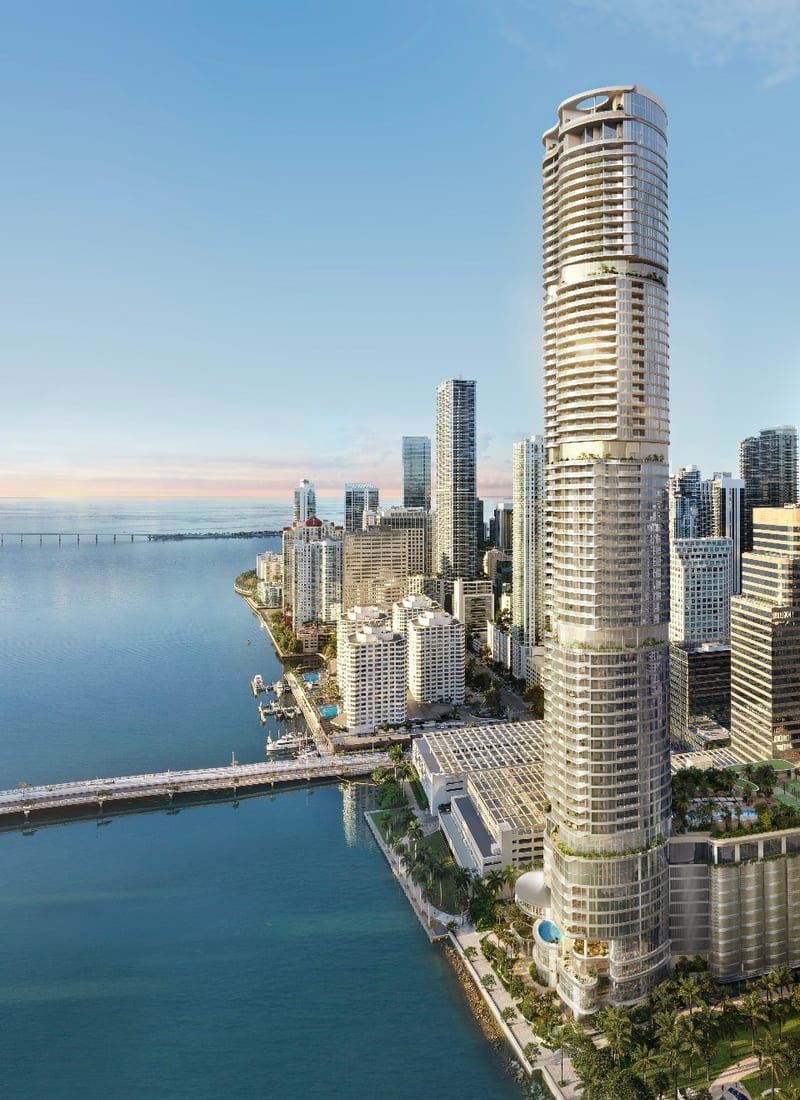619 Brickell 75-story tower by Nobu and Foster + Partners at 619 Brickell Ave Miami